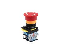 1PC 22mm Emergency Stop Knob IP65 Waterproof Industrial Power Control Emergency Stop Switch 1NC/1NO/1NO1NC/2NO/2NC(1NO1NC_LATCHING_220V 5A)