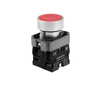 1pc 22MM Momentary Type Flat Round Head Push Button Large Head Industrial Control Button Switch 1NC/1NO1NC 10A 220V(White Head,1NC_MOMENTARY)