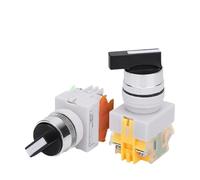 1PC 22mm Mounting Rotary Switch Knob Button 4 Screws Terminals Two/Three Positions Selector LAY7 LAY37 Y090-11X2(Reset Momentary,3 Position 2NO)