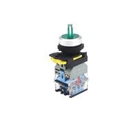 1PC 22mm Rotary Knob Switch with LED Light Illuminate 1NO Power Control Switch Momentary/Latching IP65 Waterproof(3 Position,1NO_LATCHING_24V 4A)
