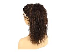 1pc 24 Inch Highlight Curly Headband Wig Deep Wave Synthetic 2 Tone Long Layered Brown Wigs Women Glueless Hair Band