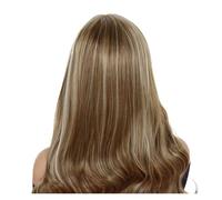 1pc 24inch Long Curly Wavy Wigs For Women Synthetic Hairpiece Adjustable Cap Attached 2B Wave Hair Female Light Brown Mixed Blonde(Muli Color)