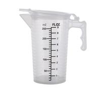 1Pc 250ML Transparent Measuring Cup with Lid, Plastic Measuring Cup with Handle for Baking,Powder,Liquid,Measure & Mix