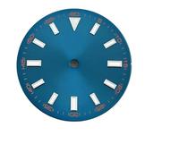 1pc 28.5mm Sterile Watch Dial Blue Luminous Fit NH35 NH36 ETA 2824 2836 Miyota 82 Series Movement Automatic Watch Accessories(Black)