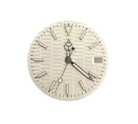 1PC 28.5MM Watch Dial Needle Green Luminous Face Hands for NH35 NH36 4R 7S Movement Watch(02 White)