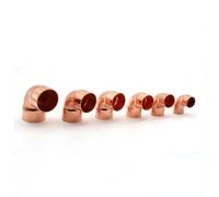 1PC 28.6 32 35 38 42mm ID 99.9% Copper End Feed Solder 90 Degree Elbow Plumbing Fitting Coupler for Air Condition(ID 38mm Wall 1.2mm)