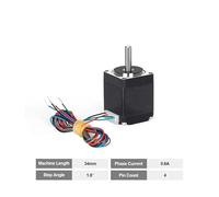 1Pc 28 step electronic starter 2phase 4 lead 1.8° nema 11 28mm 34 40 50mm length low noise High torque 28 Stepper electronic starter BIANMTSW(28-34)