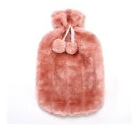 1PC 2L Removable Hot Water Bottle Bag Plush Cover Winter Protective Case Heat Preservation Covers Soft Warm Anti Cold Portable for Winter(Orange)
