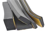 1Pc* 2M/5M Rubber Self Adhesive Sponge Seal Strip Single Sided Adhesive EVA Black Foam Anti-Collision Width10-30mm Thick 2-20mm Seal Gasket(10mm x 25mm x 2m)
