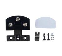 1pc/2pc Glass Door Hinge Wine Cabinet Drill-Free Frameless Clamp Side Mounted Furnitures Hardware Accessor(2pc Black)