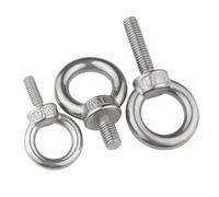1PC/2PCS 304 Stainless Steel Lifting Eye Nuts Screw Ring Eyebolt Hooking Nut Screws M3 M4 M5 M6 M8 M10 M12(Eye Screw,M4 x2pcs)