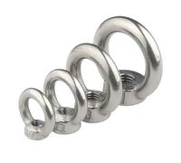1PC/2PCS 304 Stainless Steel Lifting Eye Nuts Screw Ring Eyebolt Hooking Nut Screws M3 M4 M5 M6 M8 M10 M12(Eye Nut,M6 x2pcs)