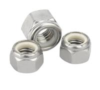 1PC/2PCS/3PCS/5PCS1/10PCS/25PCS 1/4 5/16 3/8 7/16 3/4-16 304 Stainless Steel Hex Nylon Insert Lock Nut Self-locking Nylock Locknut(10pcs 5/16-18)