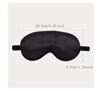 1pc/2pcs/3pcs-Double-Sided Silk-Like Sleeping Eye Mask Blindfold Solid Portable Rest Shade Cover Soft Pad(Black,3pcs)