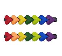 1pc/2PCS Hair Clip For Hot Girls Ponytail Hair Styling Rainbow Heart Shape Barrettes Hair Barrettes For Teens Hot Girls