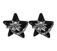 1pc/2pcs Star Hair Clip for Girls Hair Barrettes Lovely Accessories Nonslip Decorative Chain Hair Decors