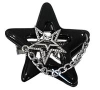1pc/2pcs Star Hair Clip for Girls Hair Barrettes Lovely Accessories Nonslip Decorative Chain Hair Decors