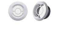 1PC 3" 4“ 5” 6“ 8” White ABS Plastic Round Air Vent Grill Cover Diffuser Ventilation Ducting Hose Louver Wall Ceiling Mounted for Bathroom, Kitchen, Garage(Face Type,8Inches (200mm))