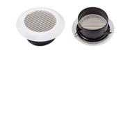 1PC 3" 4“ 5” 6“ 8” White ABS Plastic Round Air Vent Grill Cover Diffuser Ventilation Ducting Hose Louver Wall Ceiling Mounted for Bathroom, Kitchen, Garage(Staight,8Inches (200mm))