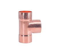 1PC 3/4" 7/8" 1" 19 22 25 28mm ID 99.9% Copper End Feed Solder Tee 3 Ways Plumbing Fitting Coupler for Air Condition(ID 22mm Wall 1.0mm)