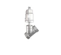 1pc 3/4" BSP 304 Stainless Steel Air Actuated Angle Seat Valve PTFE Sealing(Single Acting)