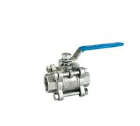 1pc 3/4" Stainless Steel BSP Thread Ball Valve DN20 Three-Piece for Use with Liquids and Gases(SS316)