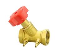 1pc 3/4inch Brass Double Regulating Balance Flow Meter Valve Manual Digital Control Circuit Balancing Valves
