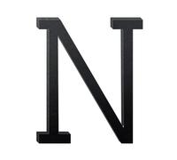 1pc 3-4inch Inch Floating Aluminum House Numbers Modern Metal Address Letters For Outside(N,3inch)