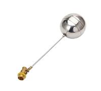 1pc 3/4inch Stainless Steel Float Ball Valve, 1/2inch High Pressure Resistant Brass Valve Body for Ponds(3/4inch)