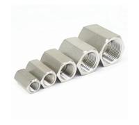 1pc 3/8" BSPP Female 304 Stainless Steel Hex Nut Rod Pipe Fitting Connector Adapter Max Pressure 600 Bar