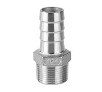 1pc 3/8" BSPT Male 12mm Hose Connector 304 Stainless Steel Hosetail Coupler