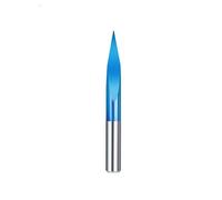 1PC 3 Edge Pyramid Engraving Bits 4mm Shank 20 30 40 45 60 90 Degree Tip 0.1-0.3mm Nano Blue Coated CNC Router Bit 3D Milling Cutter(4x0.3x20)