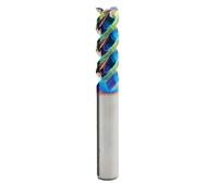 1pc 3 Flute Carbide Milling Cutter Tungsten End Mill CNC Tool Woodworking Tools Aluminum Fiberglass Acrylic Wood Copper Plastic(HRC65,5X5DX100L-3F)