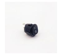 1pc, 3 pin, round socket switch black and red on-off, on-off-on switch 6A/10A 125V ac, power mini rocker switch button(Black ON-OFF)