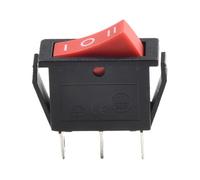 1pc 3 Pins Rocker Switch 3 Pin Car RED Rectangular 20A 125V Electrical Equipment Joystick ON-OFF-ON Part