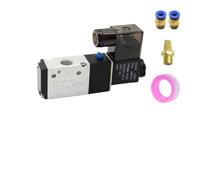 1pc 3 Way 2 Position Pneumatic Control Valve Solenoid Valves - 3V110-06, 3V210-08, 3V310-10, 4V410-15 - DC 12V, DC 24V(DC12 3V210-08 PC6-02)