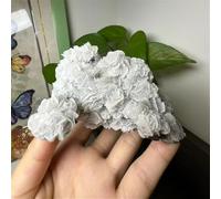 1pc 30-100g Stunning White Rose Calcite Stone Bohemian Style with Fluorescent Effect Under Purple Light