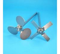 1pc 30° Stainless Steel Stirring Paddle Impeller Blade Set for Electric Mixer - Cross Leaf & Three Leaf devise(40x8x250mm Type-2)