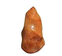 1pc 300-400g Flame Bohemian Decorative Stone with Golden-Brown Amber Hue