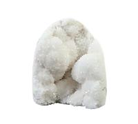 1pc 300-400g Snow White Crystal Cluster Quartz Large Decoration with Shiny Particles for Office Gemstone Stone