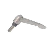 1Pc 304 M4 M5 M6 M8 Stainless steel thread Clamping Lever L shape Adjustable Handle Locking Male Thread Knob Bolt Screw(Sliver,M5X12)
