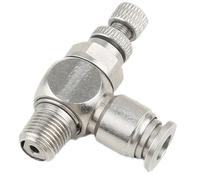 1pc 304 Pneumatic Fitting SL6-M5 1/8"-6mm Throttle Valve Pressure Reduce Control Regulating SL10-02 SL6-01 SL8-01 SL6-02(SL6-01)