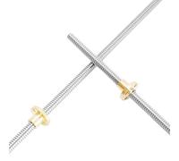 1pc 304 SS T6 Lead Screw,Copper Nut for 3D Printers,CNC Machines - 6mm Diameter, 12mm Lead, 150-1000mm Length Options(250mm)