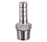 1pc 304 Stainless Steel 1" BSPT Male Threaded Joint Hose Water Pipe Reducer 10mm