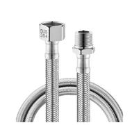 1pc 304 Stainless Steel 20-200CM Basin&Toilet Water Weaved 1/2"plumbing Hose,bathroom Heater Connect Corrugated Pipes(20cm)