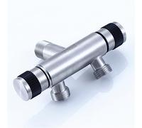 1PC 304 Stainless Steel Angle Valve One in Two Out Dual Use Wall Mount Thread G1/2' Single Cold Water Facuet