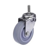 1pc 304 Stainless Steel Casters Wheels 3inch 4inch Polyurethane Wheel Mute No Rust For Humid Environment Industrial(Universal,3 inch wheel)
