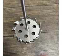 1pc 304 Stainless Steel Dispersing Blade Set with Rod - Sawtooth Mixing Disc for Efficient Stirring and Dispersion(120x8x450mm)