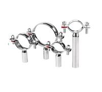1PC 304 Stainless Steel Fixture Pipe Bracket Welding Pipe Circular Locking Clamp 32-34mm L45mm Plumbing Fittings