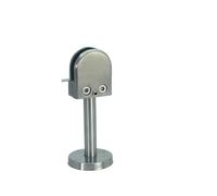 1PC 304 Stainless Steel Glass Clamps Adjustable Holder for Staircase Handrail Glass-to-Ground Fixed Bracket 65x44x26(Rod Height 60mm)